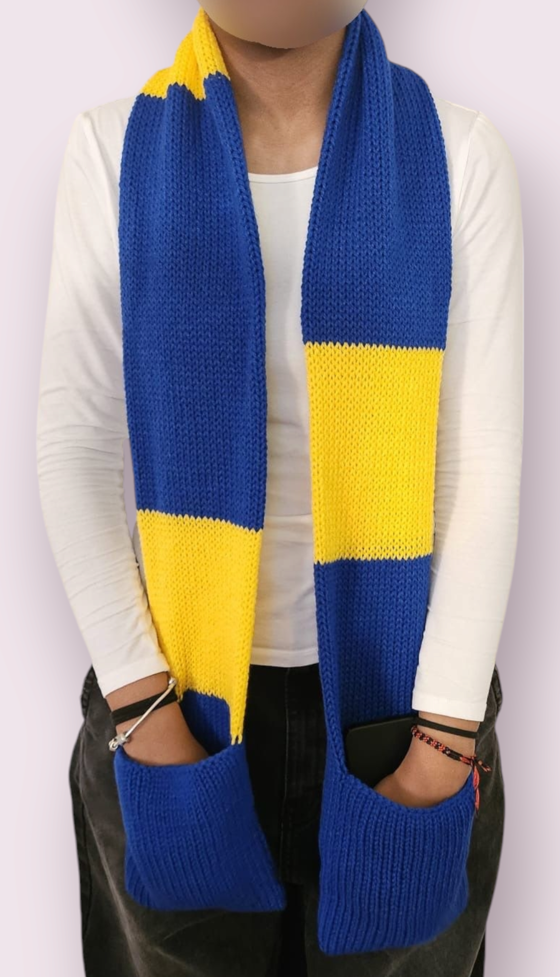 Knitted Pocket Scarf - Barbados