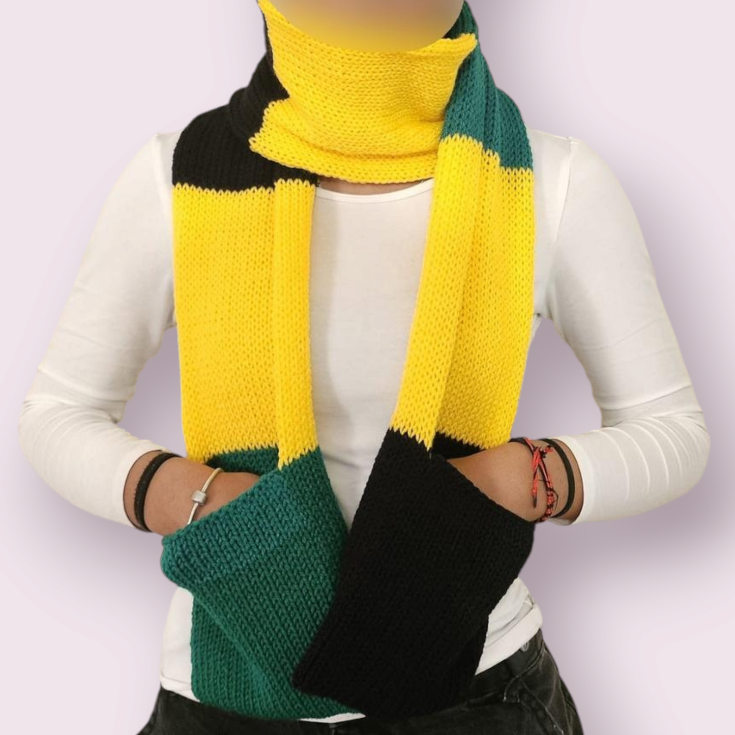 Knitted Pocket Scarf - Jamaica