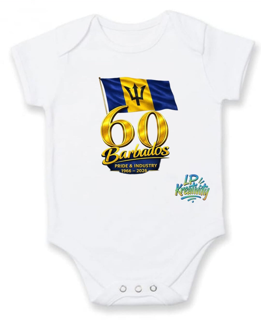 Pre-order Barbados 60th Independence Baby Grow