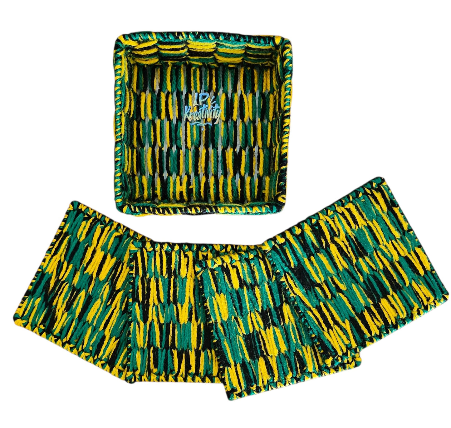 Crochet Coasters, set of 4 - Jamaica