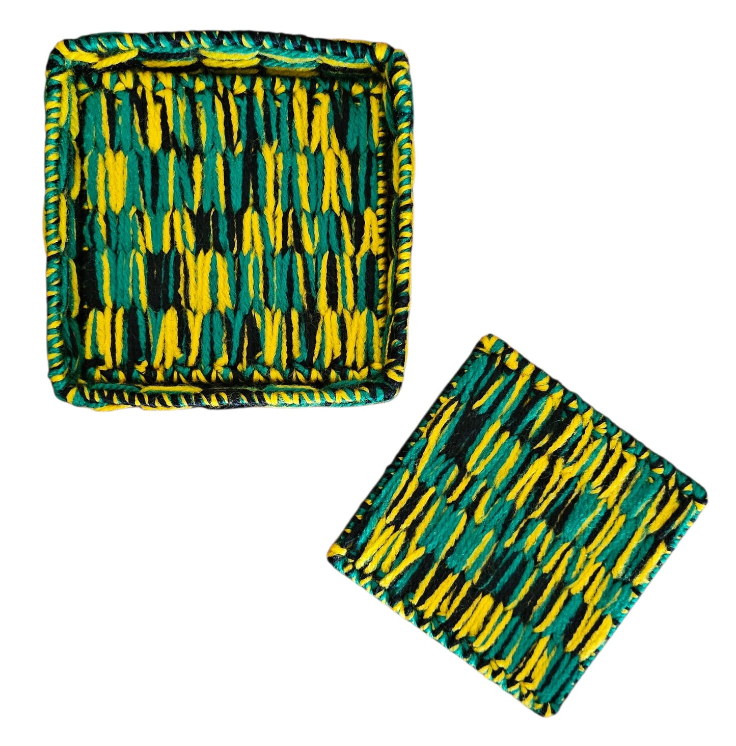 Crochet Coasters, set of 4 - Jamaica